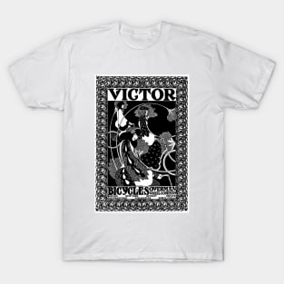 Women Ride Victor Bicycles, Art Nouveau 1895, Will Bradley T-Shirt